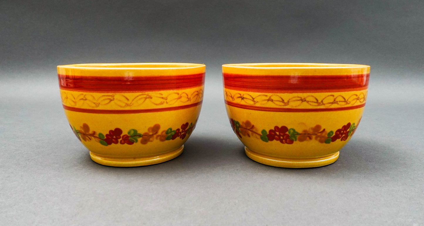 Terre E Provence France Pottery Enveu Souleo 5" Coupe Cereal Bowl Set Of 2