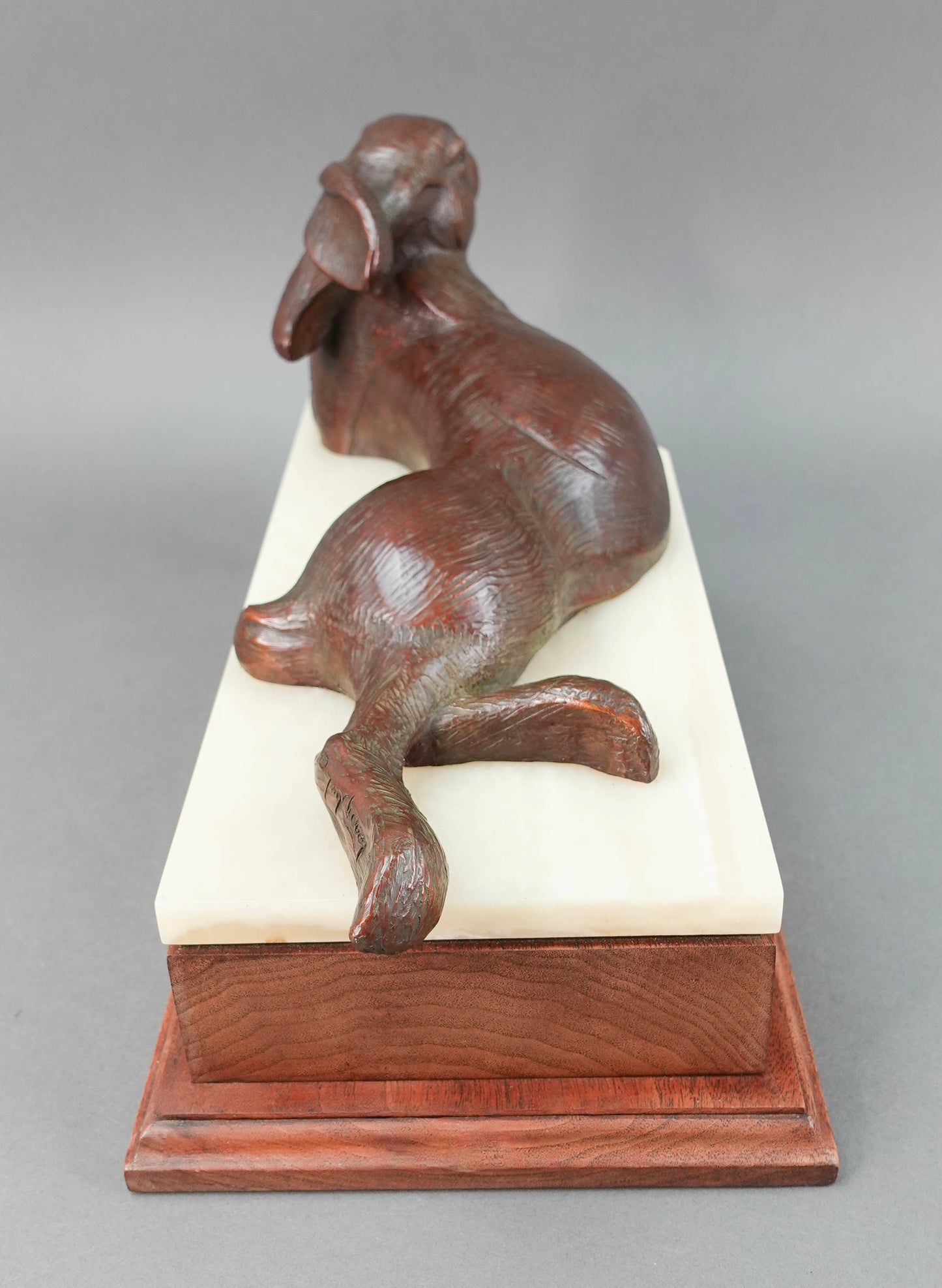 Tim Cherry (American B. 1965) Signed Rabbit Hare Bronze Sculpture L Edition 3/25