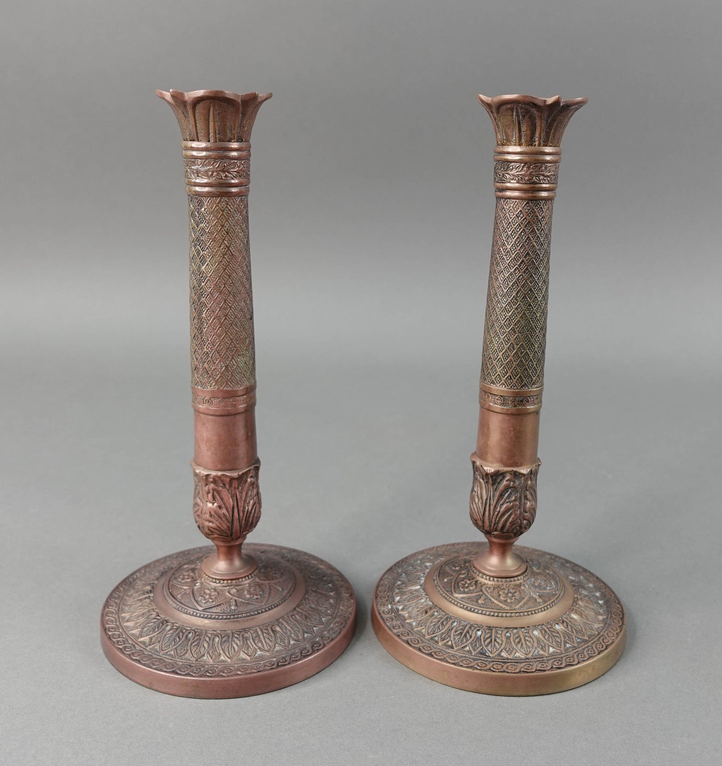 Mottahedeh Historic Charleston Ornate Brass Candlesticks Candle Holders Set Of 2