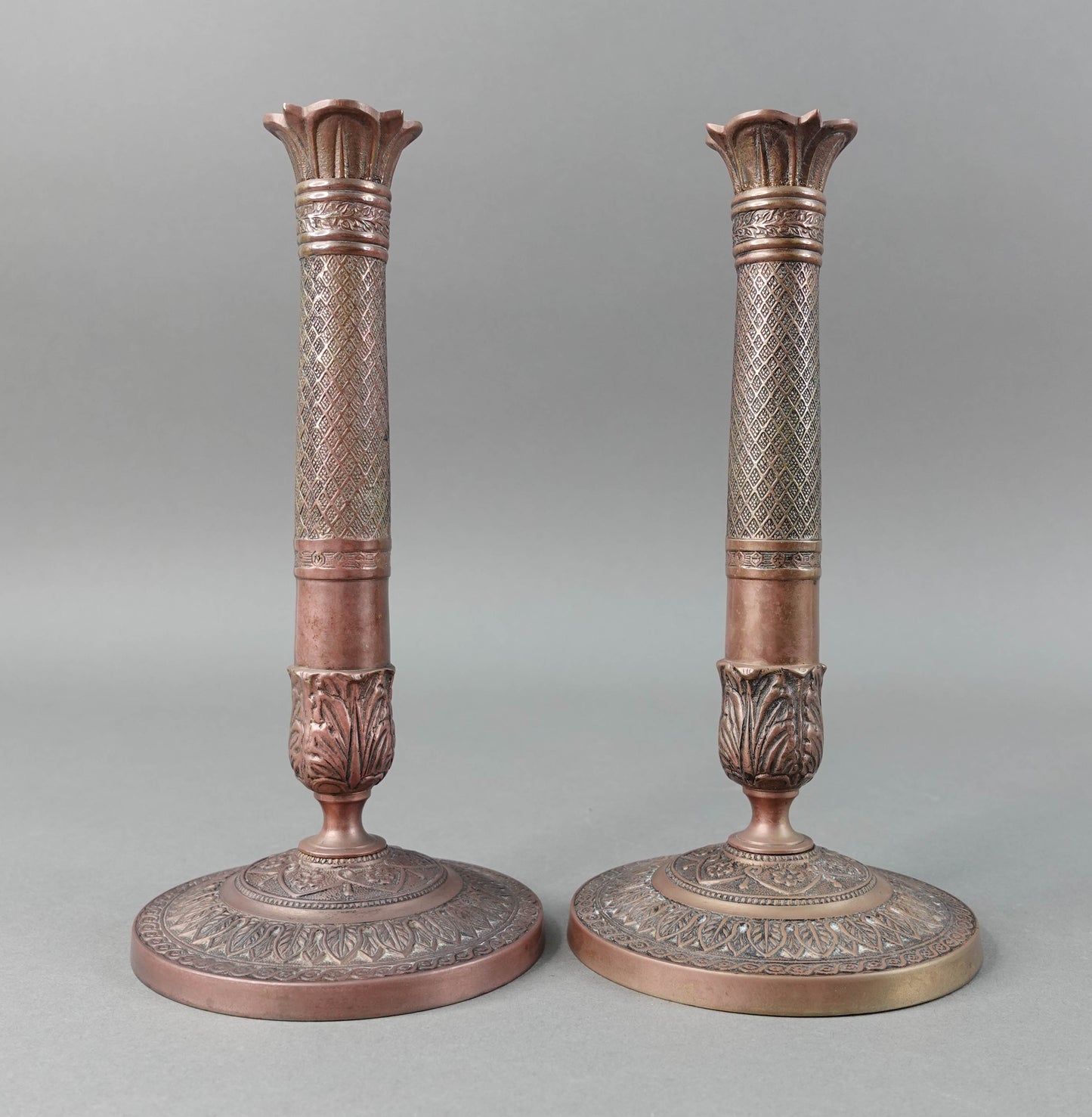 Mottahedeh Historic Charleston Ornate Brass Candlesticks Candle Holders Set Of 2