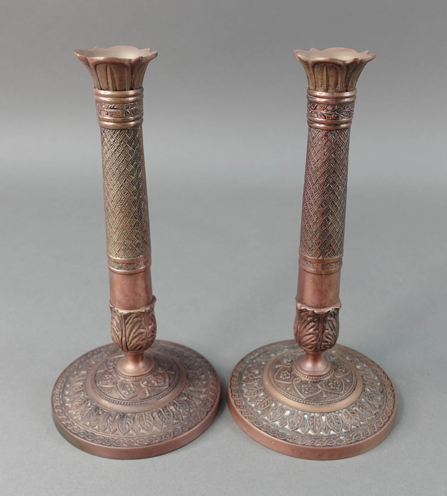 Mottahedeh Historic Charleston Ornate Brass Candlesticks Candle Holders Set Of 2