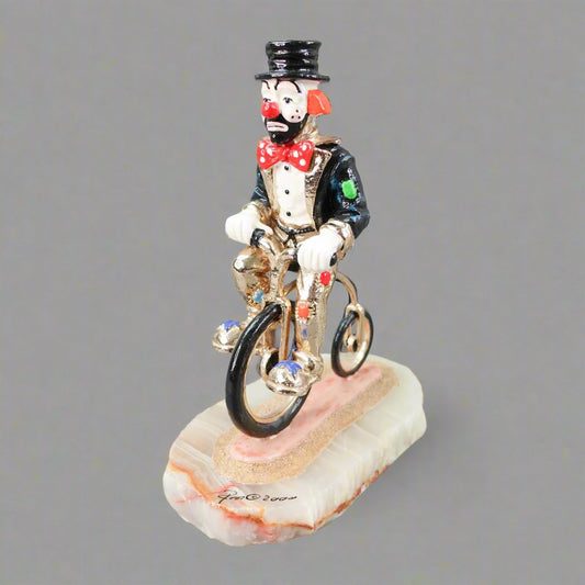 Ron Lee 2000 "Hobo Joe On Bicycle" 24K Clown Figurine Signed & Numbered 67/950