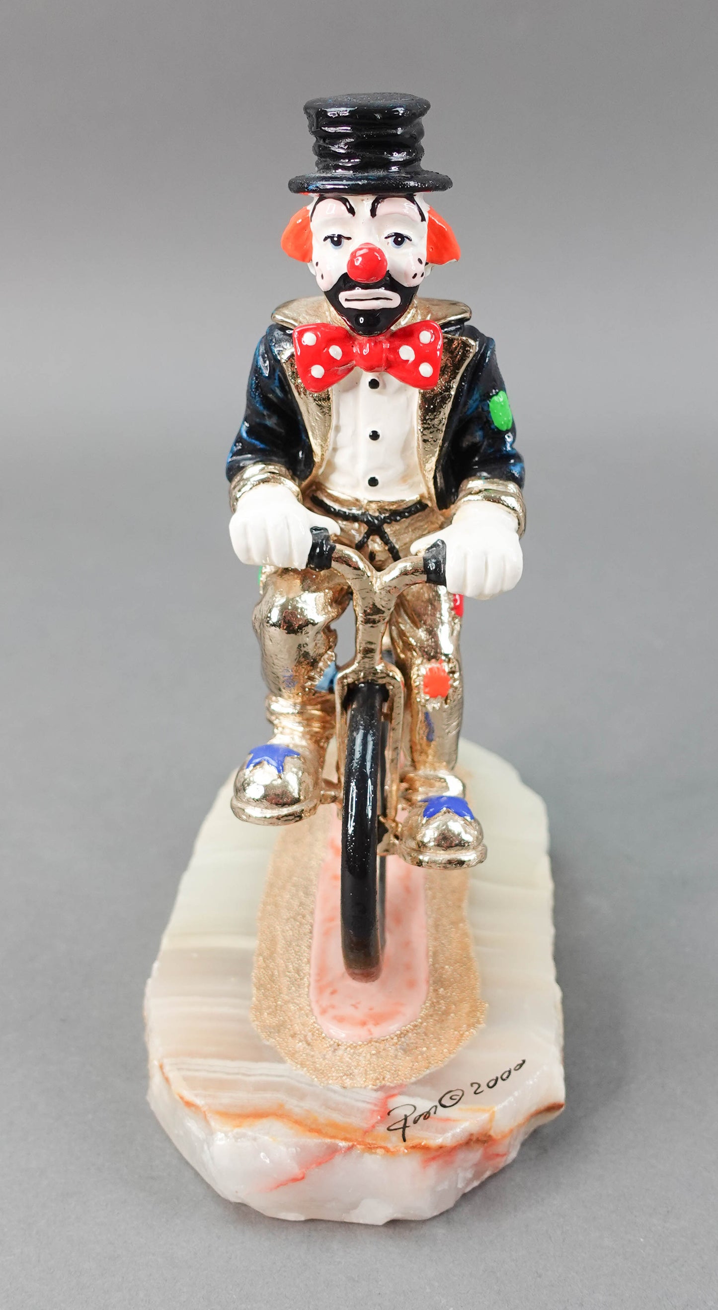 Ron Lee 2000 "Hobo Joe On Bicycle" 24K Clown Figurine Signed & Numbered 67/950