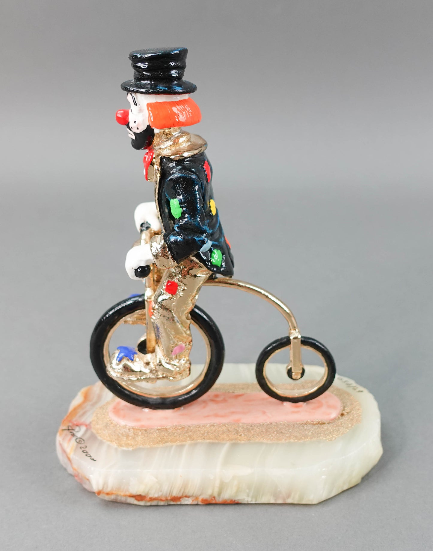 Ron Lee 2000 "Hobo Joe On Bicycle" 24K Clown Figurine Signed & Numbered 67/950