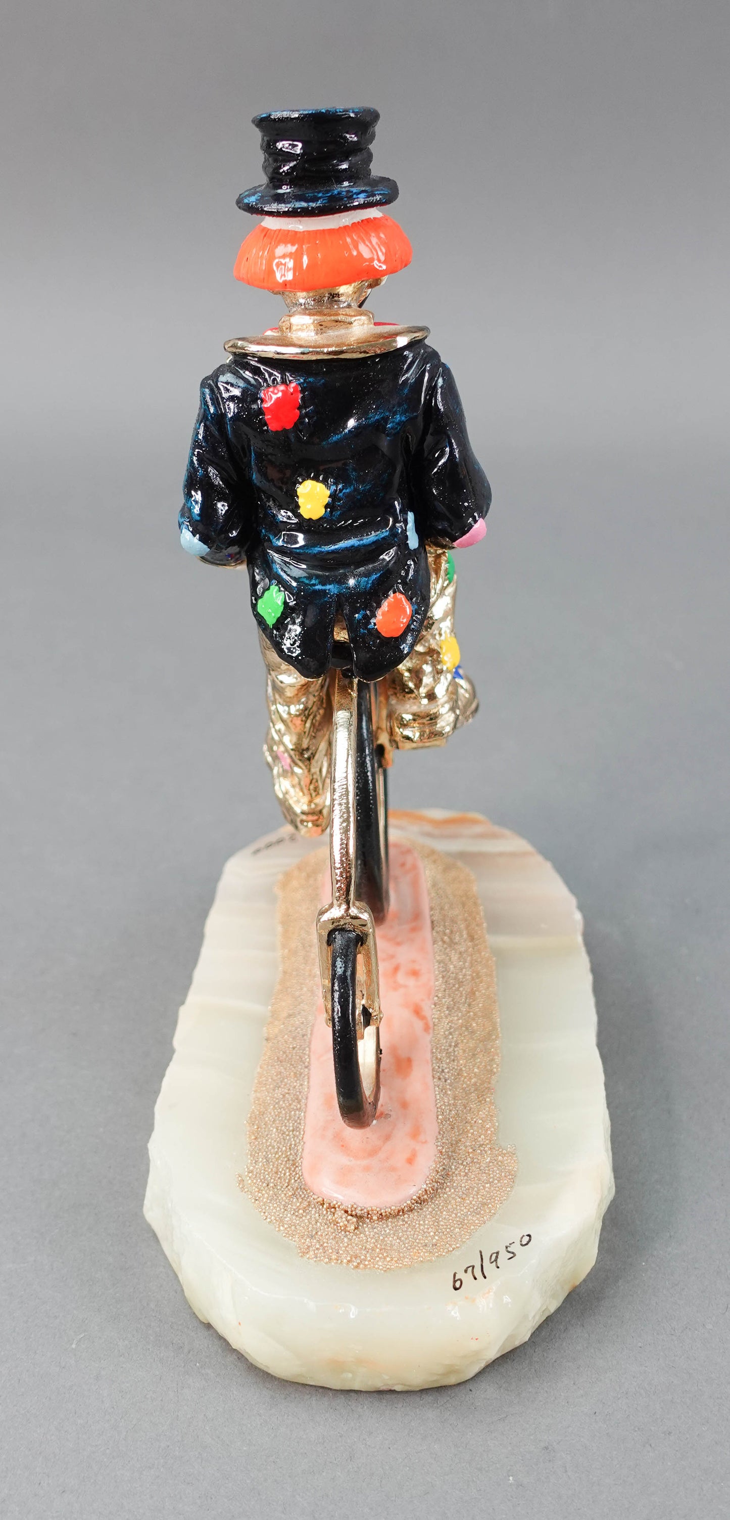 Ron Lee 2000 "Hobo Joe On Bicycle" 24K Clown Figurine Signed & Numbered 67/950