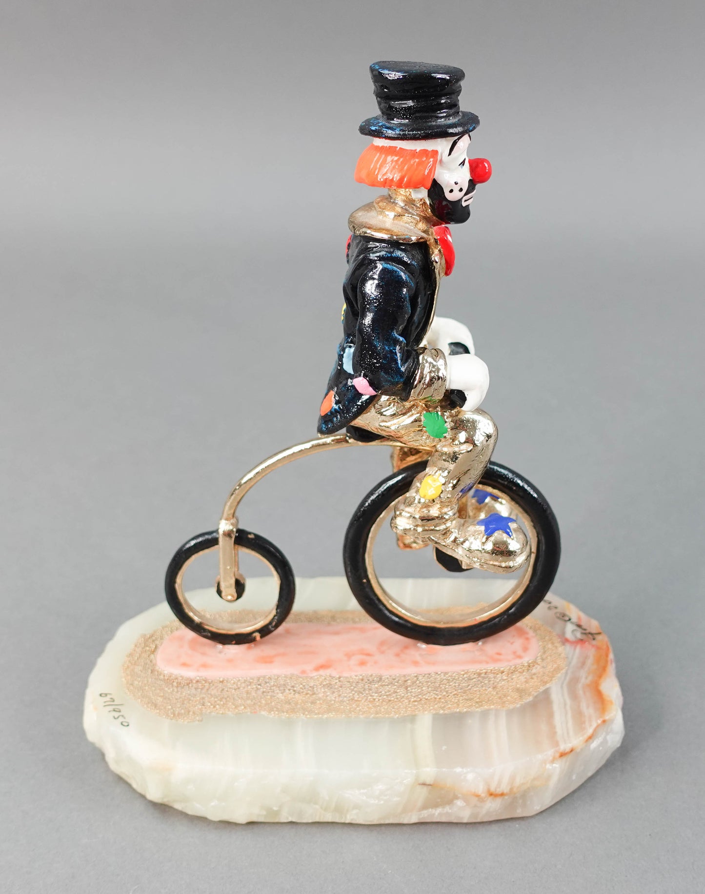 Ron Lee 2000 "Hobo Joe On Bicycle" 24K Clown Figurine Signed & Numbered 67/950