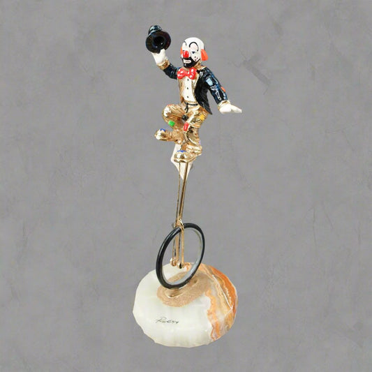 Ron Lee 1999 "Hobo Joe On Unicycle" 24K Clown Figurine Signed & Numbered 52/950