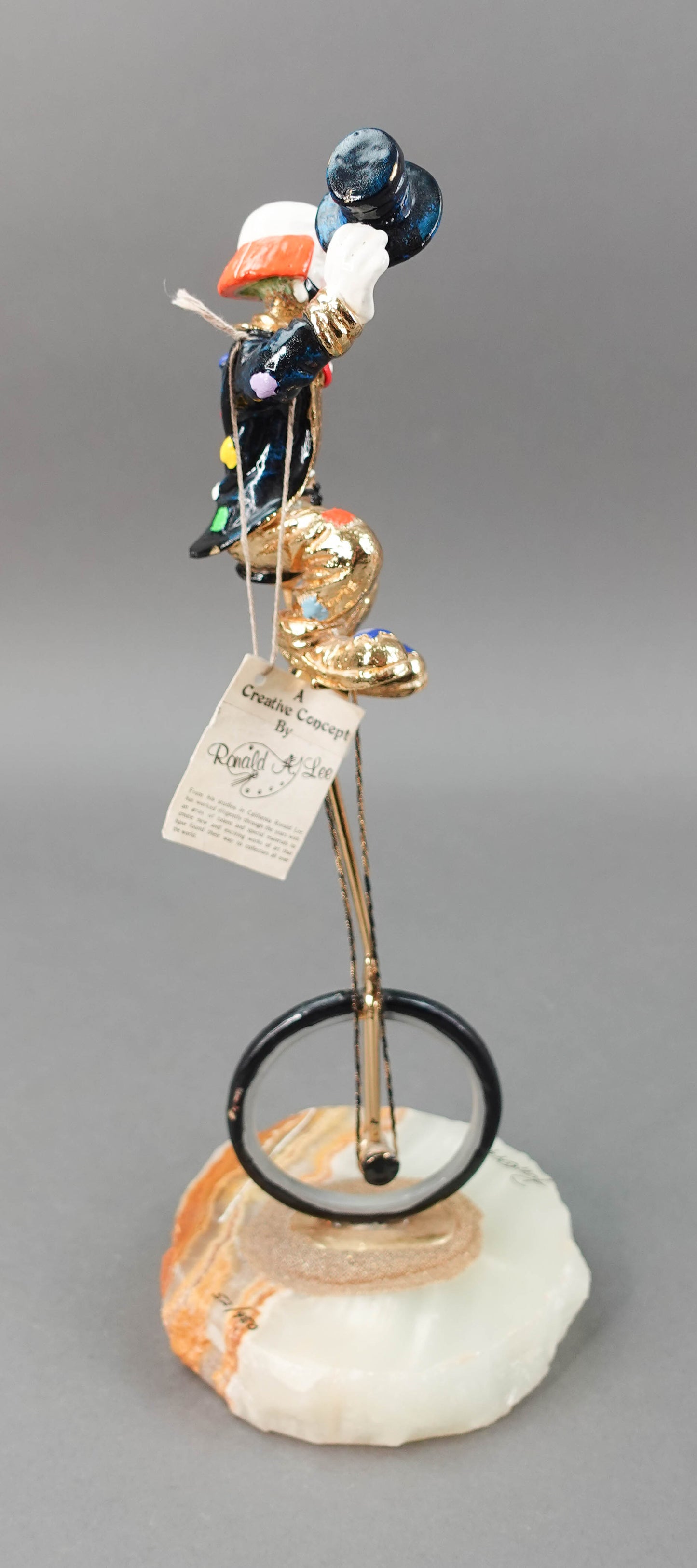 Ron Lee 1999 "Hobo Joe On Unicycle" 24K Clown Figurine Signed & Numbered 52/950