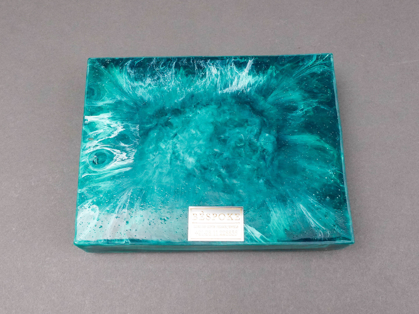 Bespoke Home Jewels Malachite Elephant Cut Silver Metal Lid Jewlery Trinket Box