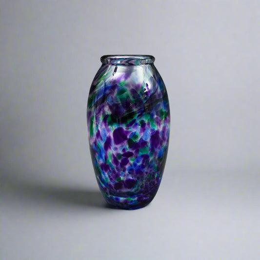Gandelman 2012 Signed Hand Blown Studio Art Glass Vase 6 3/8"
