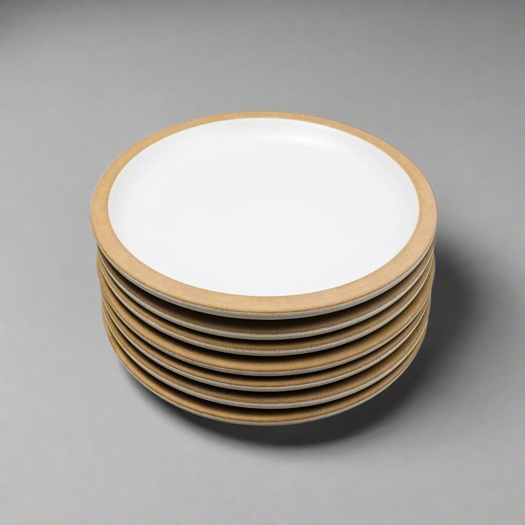 Edith Heath Ceramics Sausalito California White 11 1/2" Dinner Plate Set Of 7