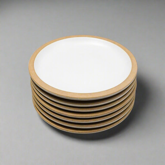 Edith Heath Ceramics Sausalito California White 11 1/2" Dinner Plate Set Of 7