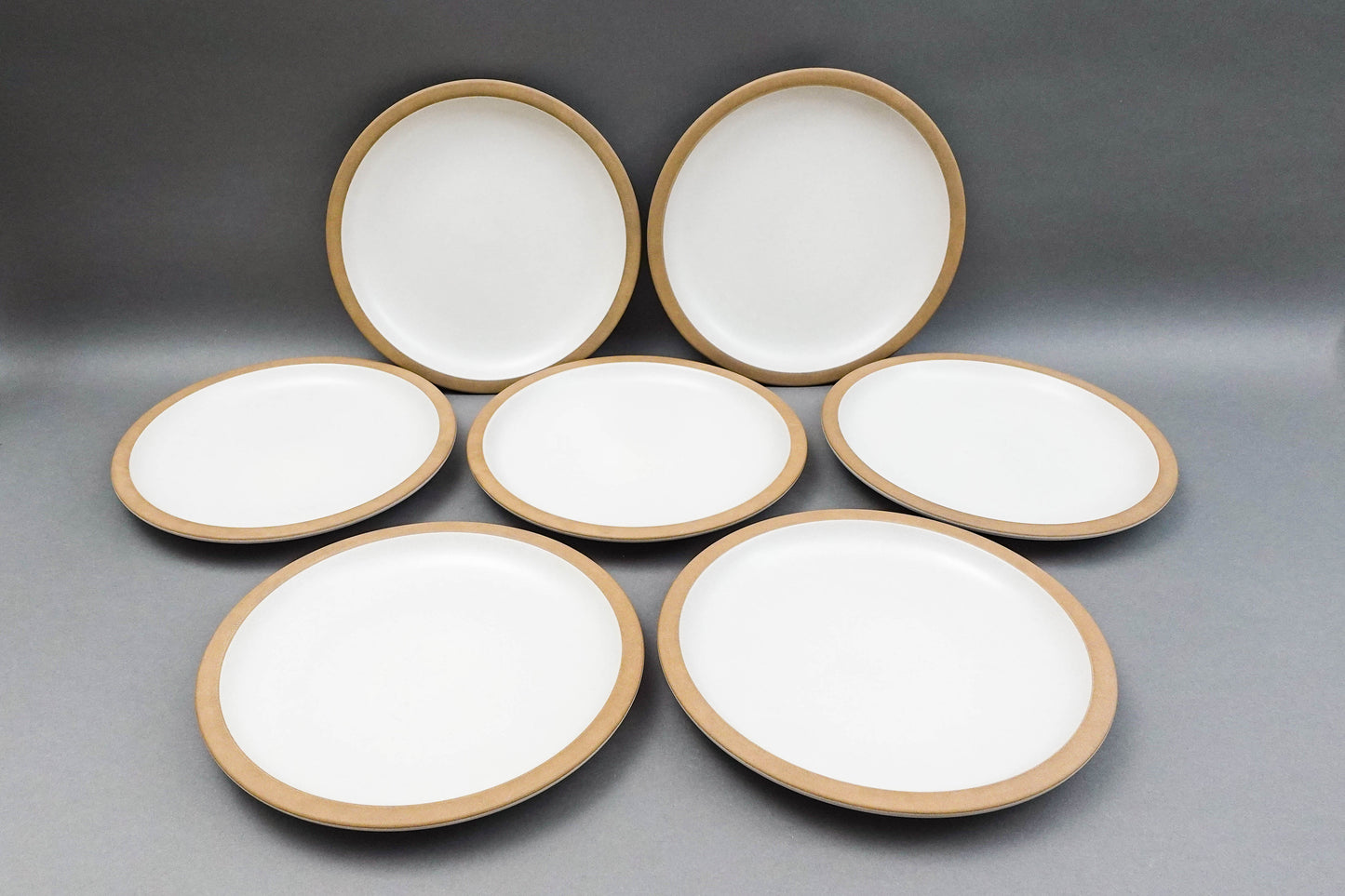 Edith Heath Ceramics Sausalito California White 11 1/2" Dinner Plate Set Of 7
