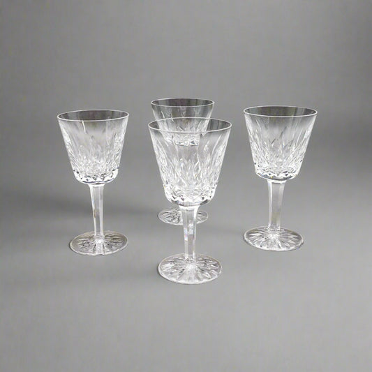 Waterford Crystal Lismore 5 7/8" Claret Wine Glasses Set Of 4