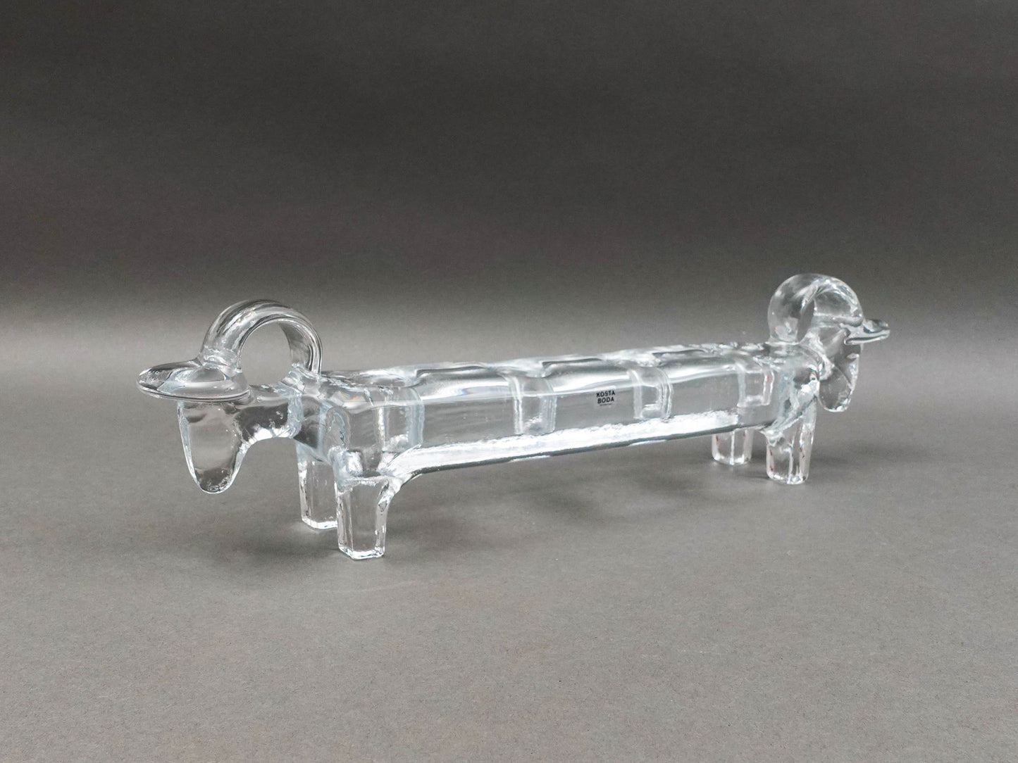 Kosta Boda Sweden Bertil Vallien Signed Julbock Goat Candlestick Candle Holder