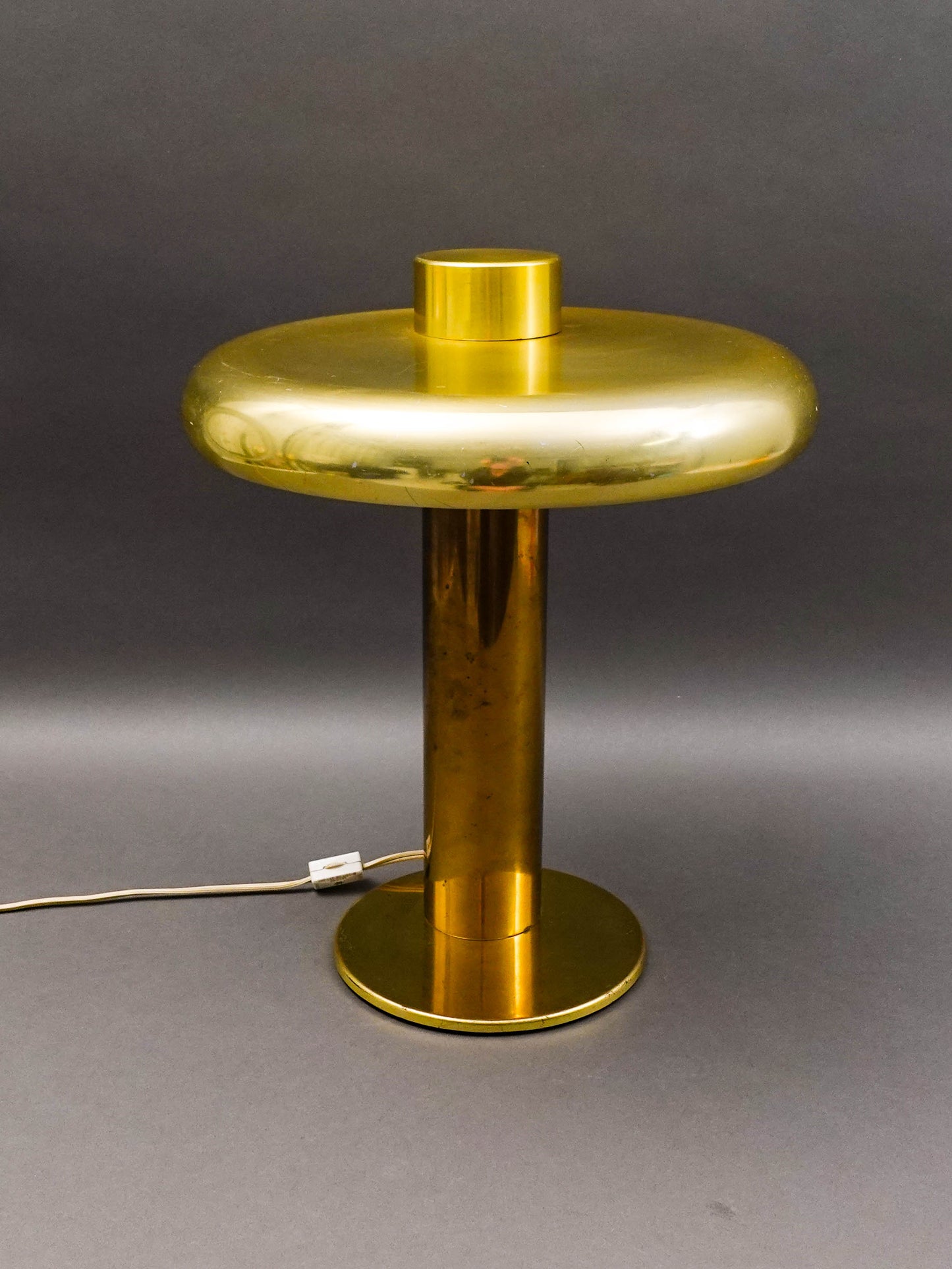 Pierre Cardin Style Vintage Modernist Brass Table Desk Lamp (Read)