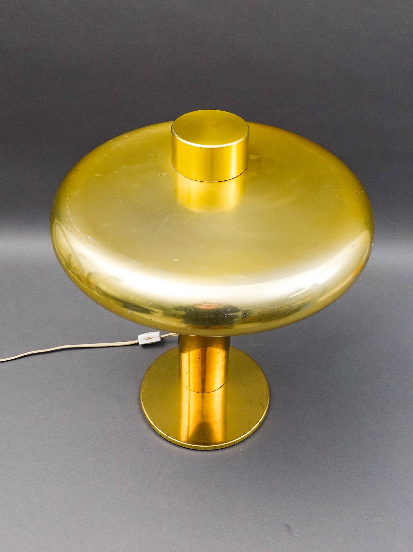 Pierre Cardin Style Vintage Modernist Brass Table Desk Lamp (Read)