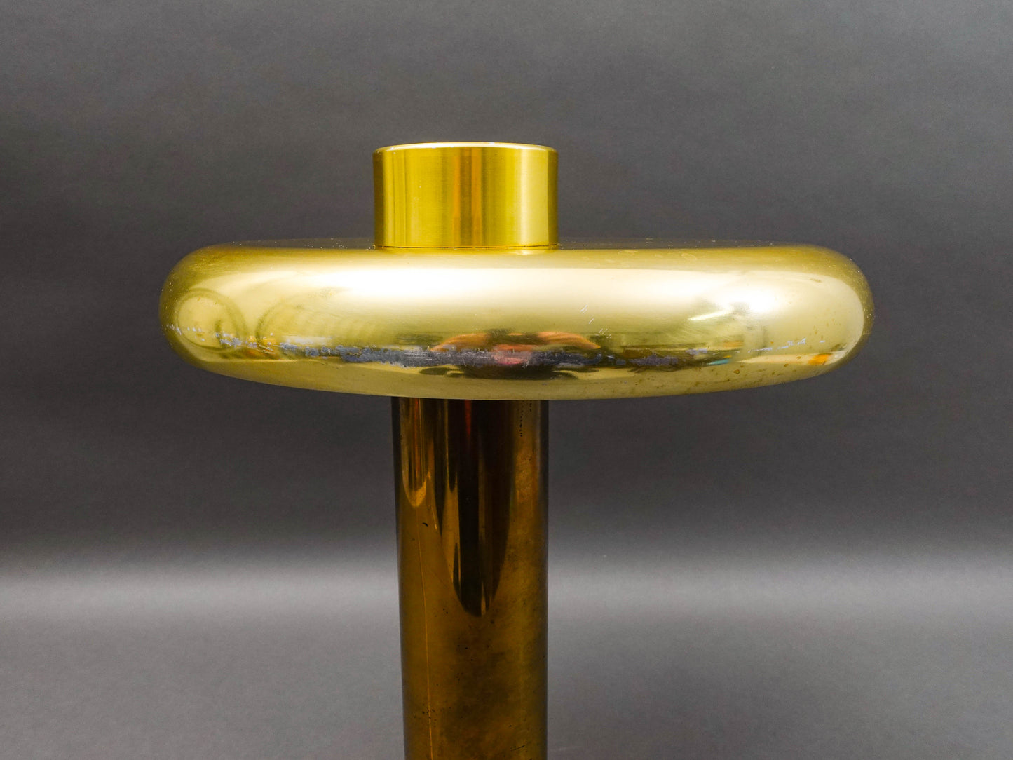 Pierre Cardin Style Vintage Modernist Brass Table Desk Lamp (Read)