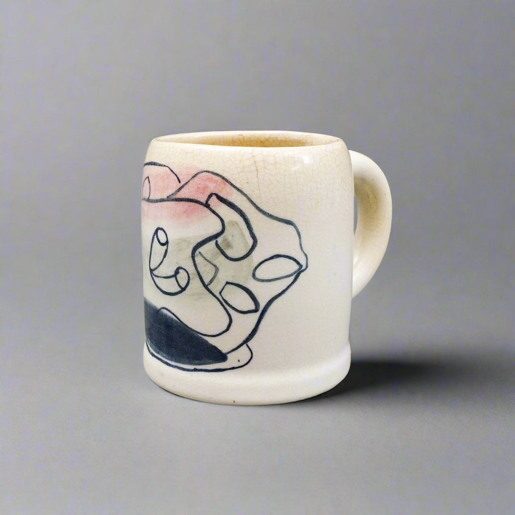 Amelia Pelaez (Cuban, 1897-1968) Master Artist Painted Ceramic Mug A.P. 1952