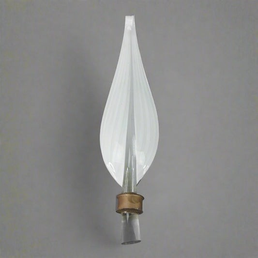 Murano Vintage Large White Leaf Art Glass Wall Sconce Shade No Backplate