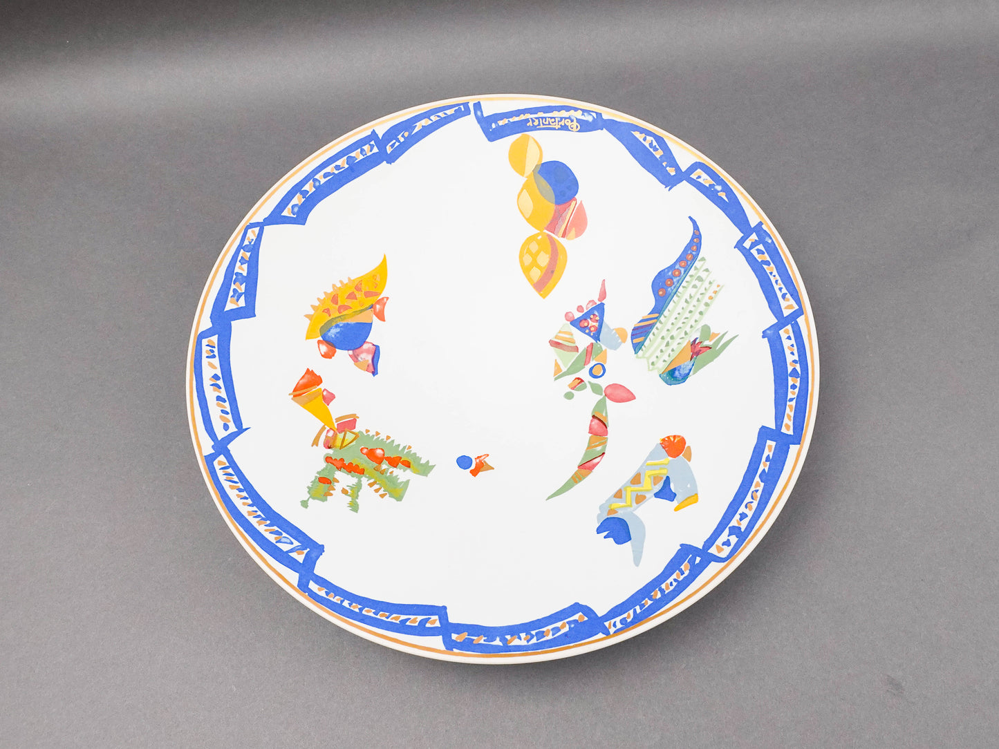 Rosenthal Germany Gilbert Portanier Large Pottery Wall Centerpiece Bowl 14.25"