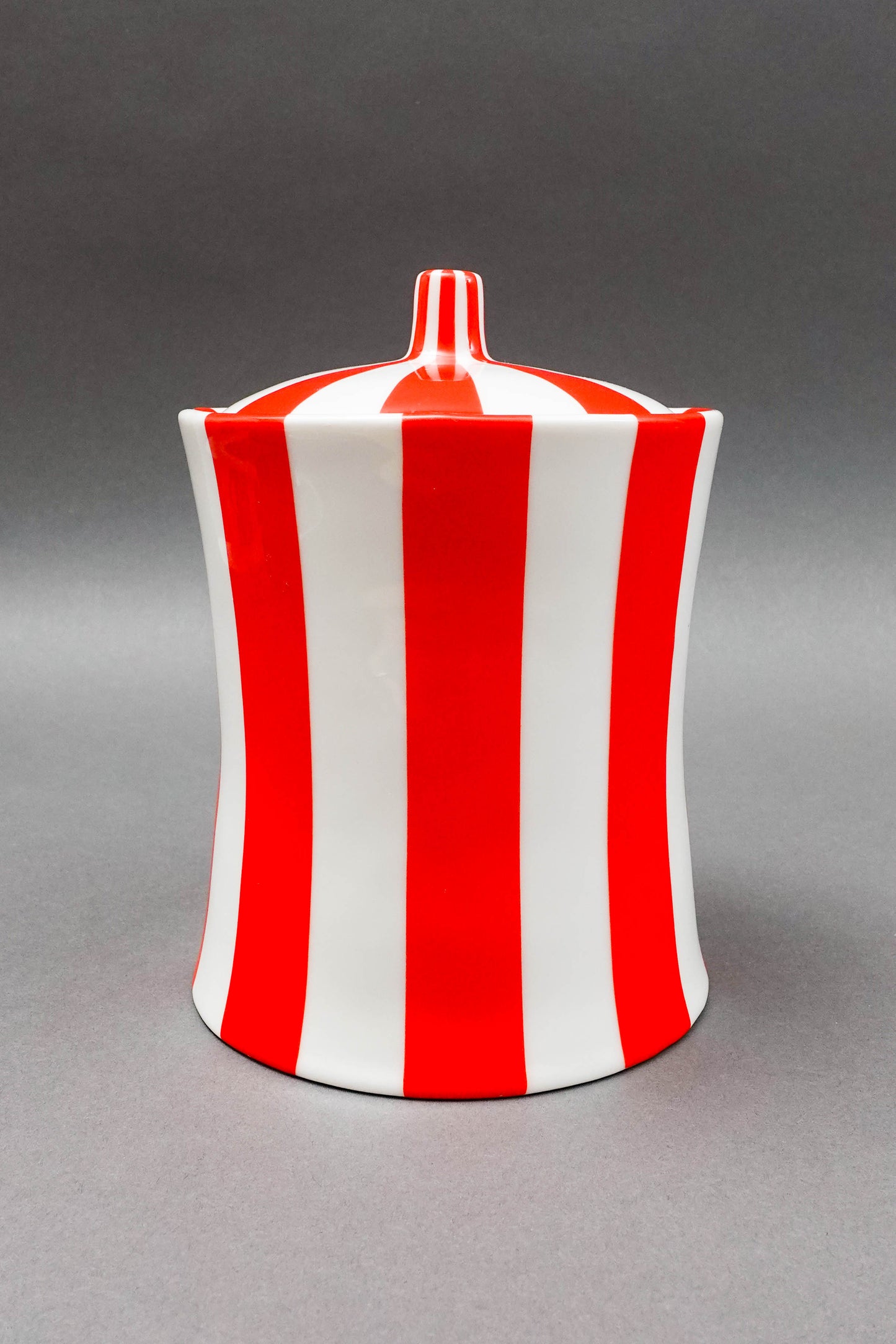 Jonathan Adler Vice Collection Love Red White Striped Ceramic Canister Jar