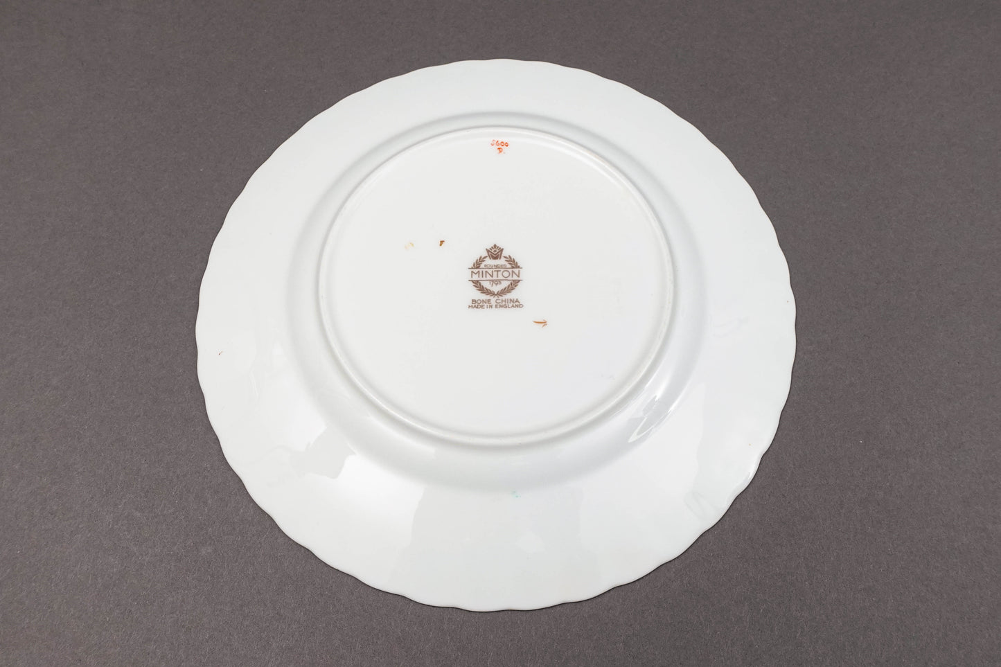 Minton England S600 Gold Laurel Leaves Light Blue Salad Dessert Plate Set Of 6