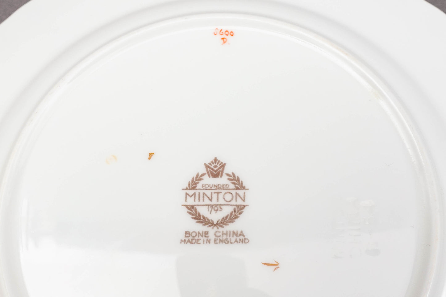 Minton England S600 Gold Laurel Leaves Light Blue Salad Dessert Plate Set Of 6