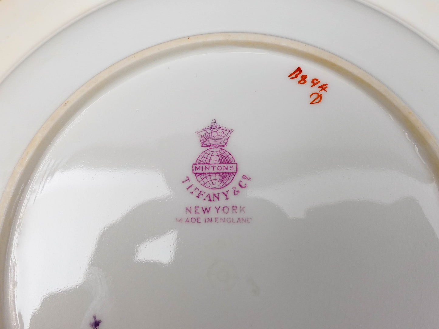 Minton England For Tiffany & Co. B894 Floral Bird Rimmed Soup Bowl Set Of 7