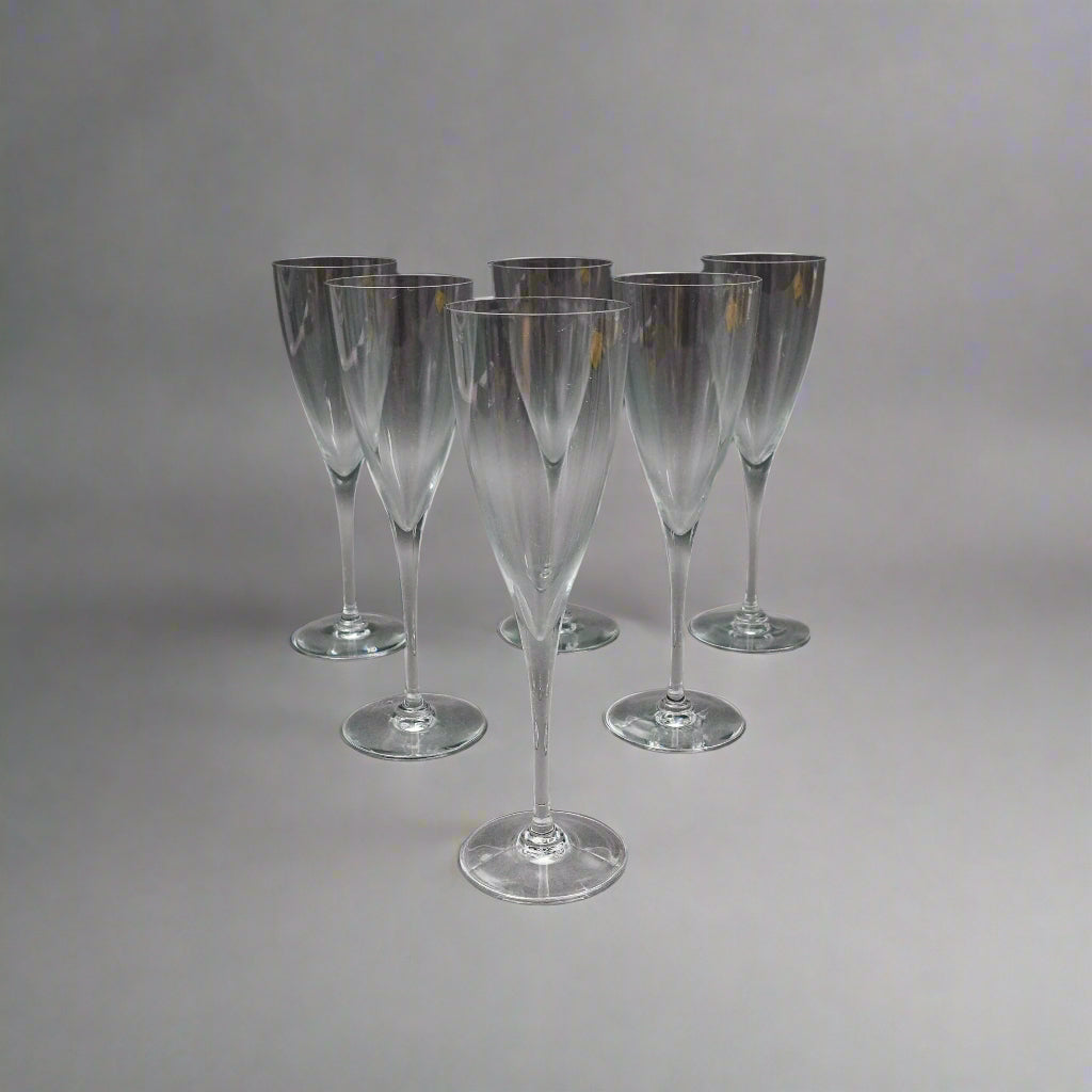 Baccarat Crystal France Dom Perignon 7 3/8" Port Wine Glasses Set Of 6
