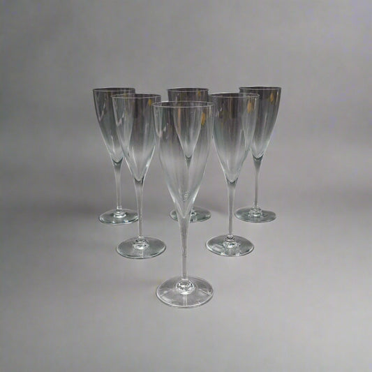 Baccarat Crystal France Dom Perignon 7 3/8" Port Wine Glasses Set Of 6