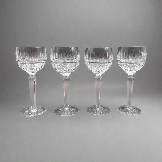 Waterford Crystal Maeve Wine Hock Goblets Glasses 7 1/2" Set Of 4