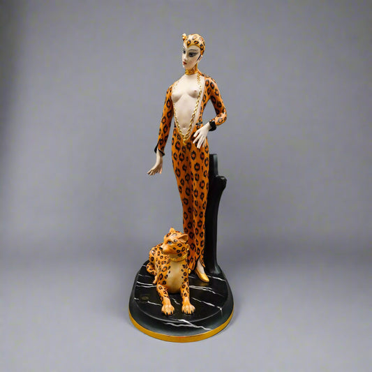 Capodimonte Italy Mario Pegoraro Ester Bassano Art Deco Lady Sculpture (Read)