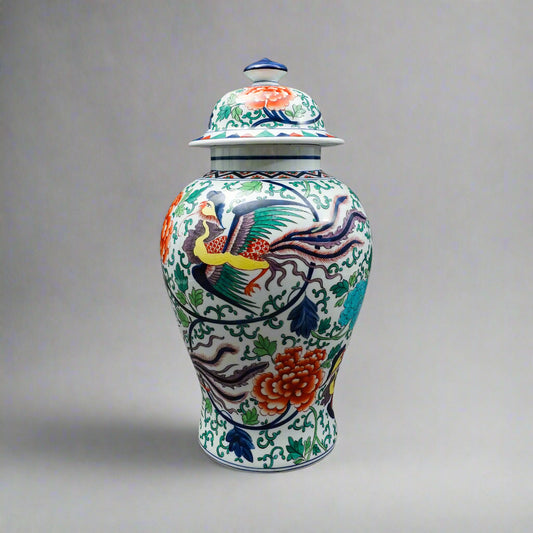 Cartier Porcelaine De Paris France Hand Painted Large Ginger Jar Vase 18.5"