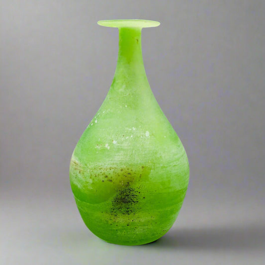 Cenedese Signed Vetri Murano Italian Vintage Mid Century Scavo Glass Vase 9 3/4"