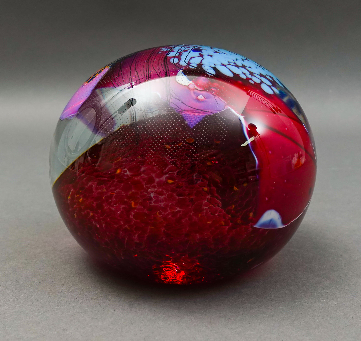 Eric Brakken Glasshouse Studio Art Glass Magnum Paperweight 1992 Signed WRA2028