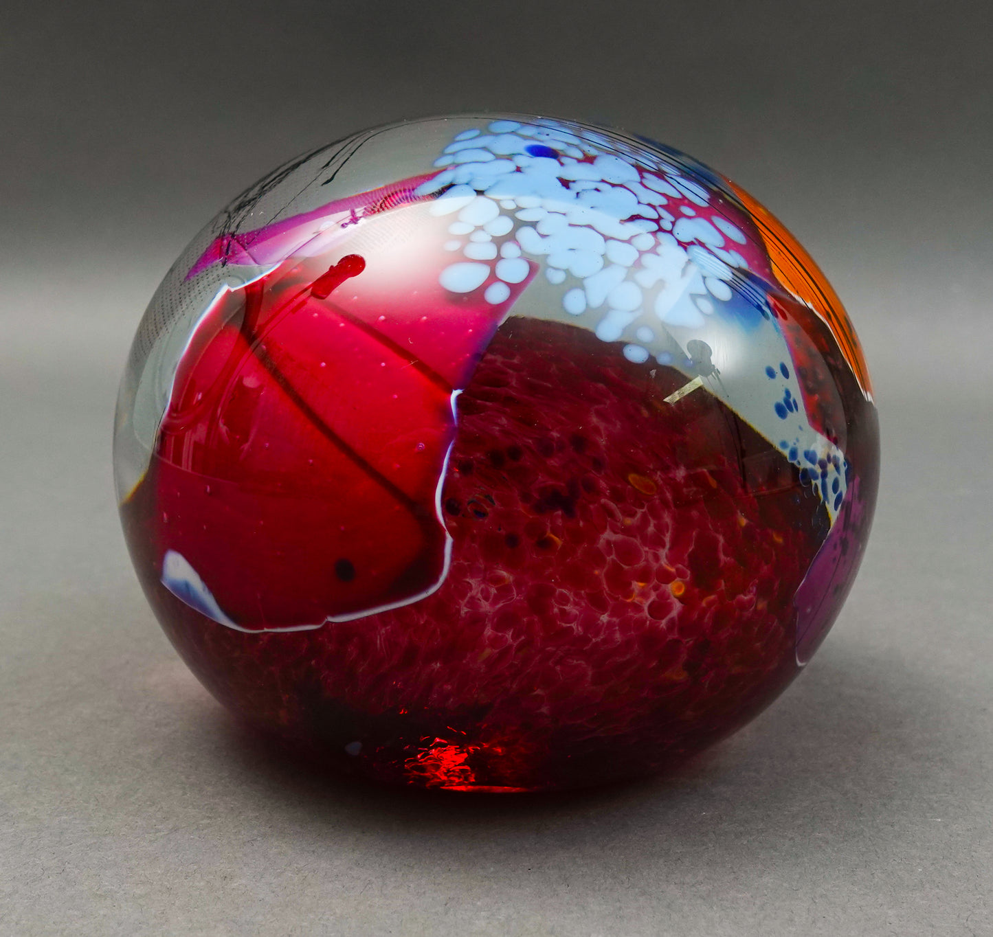 Eric Brakken Glasshouse Studio Art Glass Magnum Paperweight 1992 Signed WRA2028