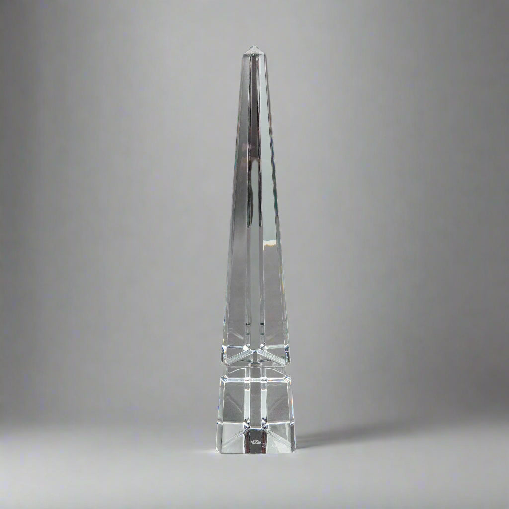 Baccarat France Osiris Crystal Obelisk Louxor Monument Sculpture Large 15"