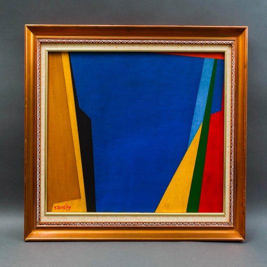 Saliba Douaihy (Lebanese, 1915-1994) Signed Abstract Oil On Canvas Painting