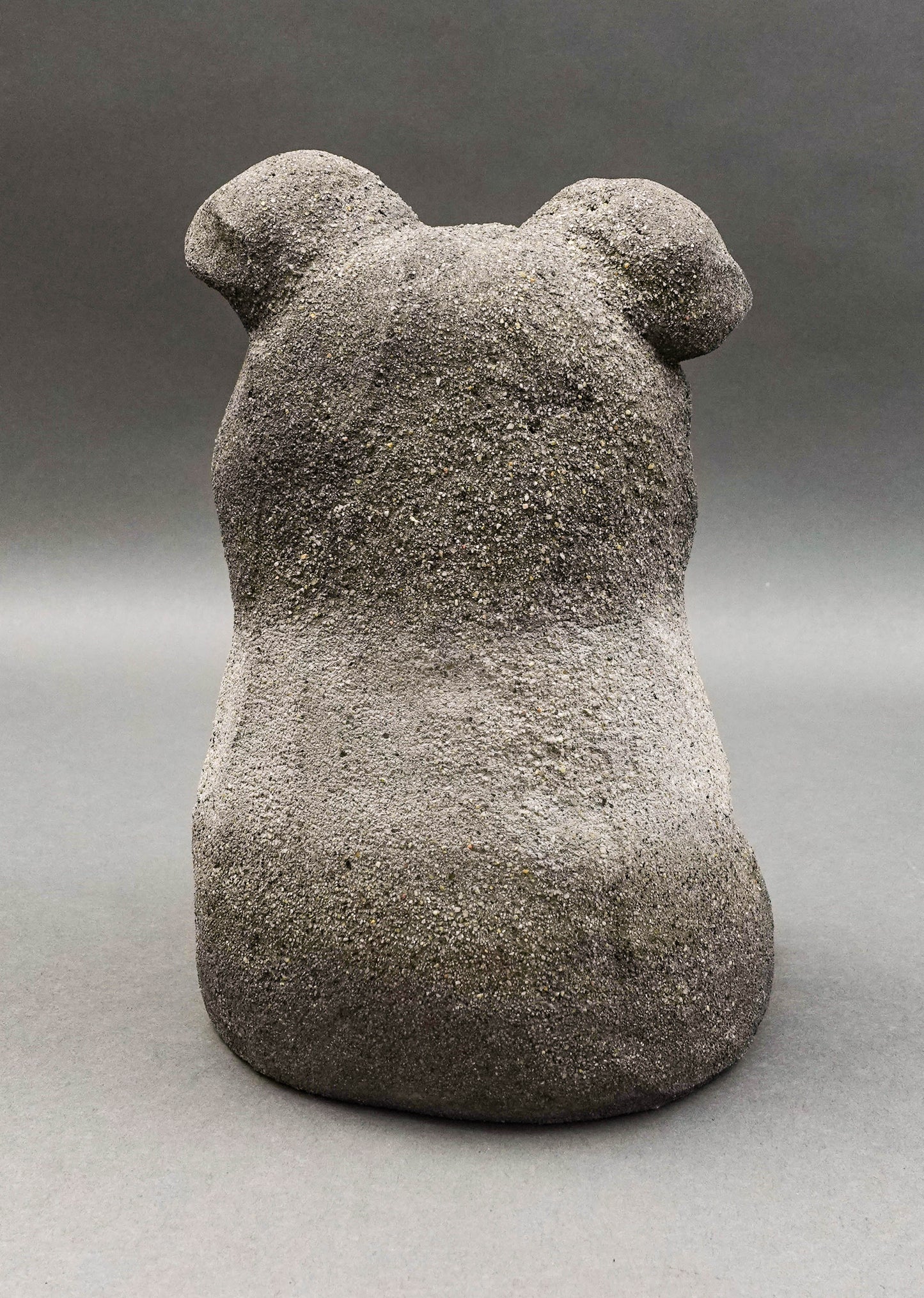 Lou Rankin Signed Original 1998 Whimsical Concrete Pig Sculpture 8 1/2"