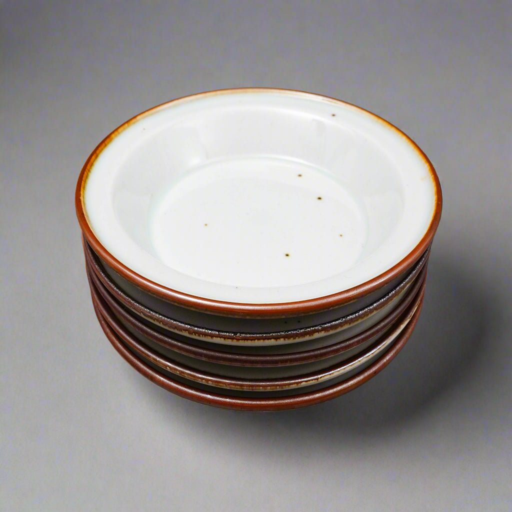 Dansk Denmark Niels Refsgaard Brown Mist 6.25" Fruit Dessert Sauce Bowl Set Of 5