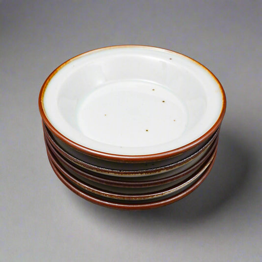 Dansk Denmark Niels Refsgaard Brown Mist 6.25" Fruit Dessert Sauce Bowl Set Of 5