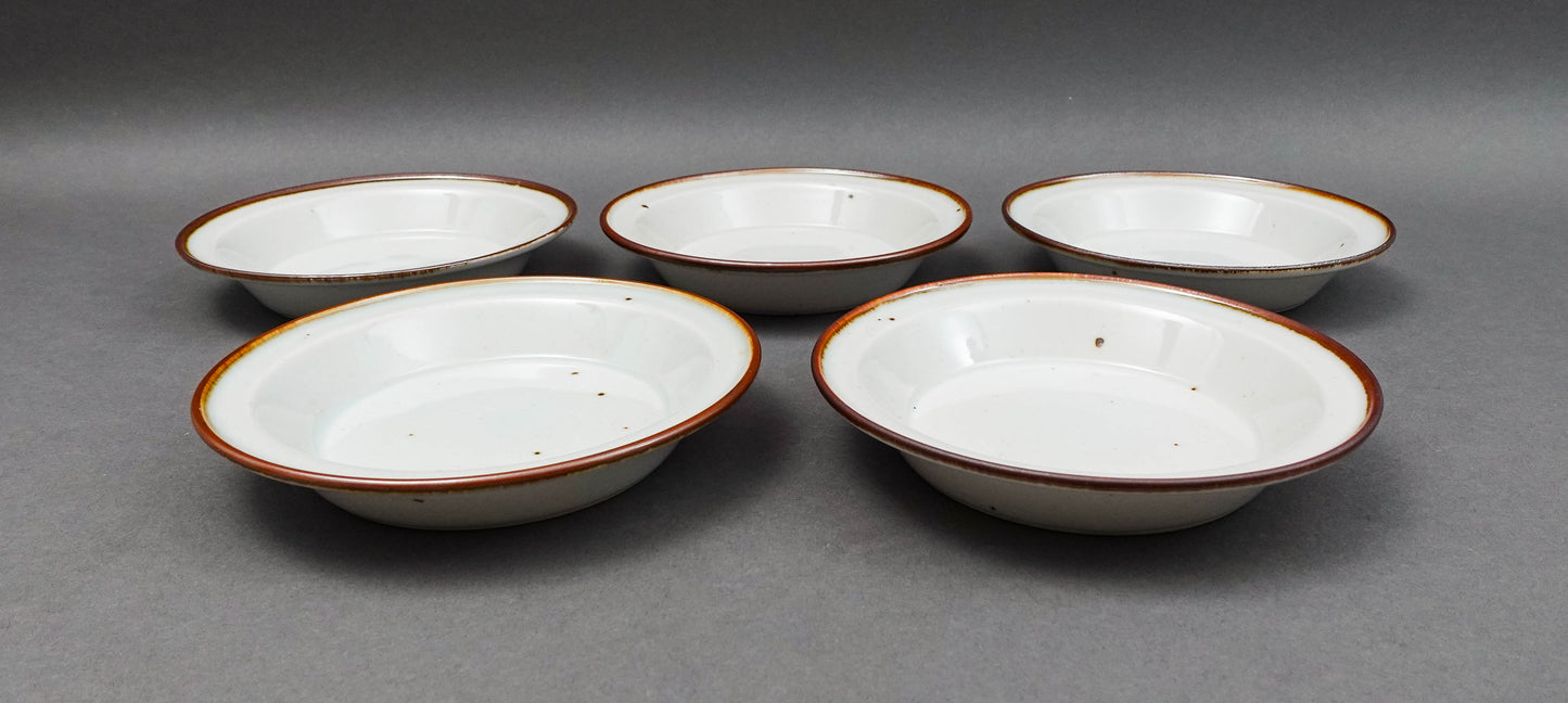 Dansk Denmark Niels Refsgaard Brown Mist 6.25" Fruit Dessert Sauce Bowl Set Of 5