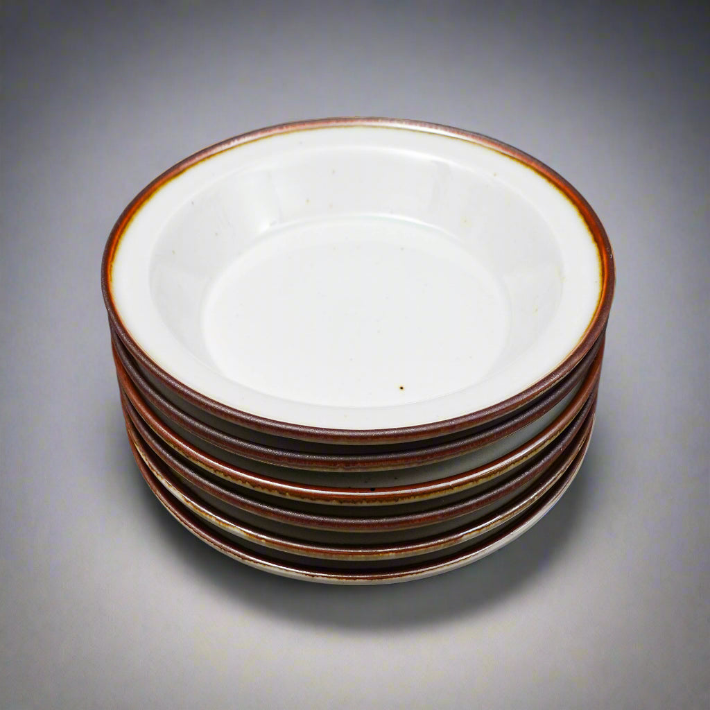 Dansk Denmark Niels Refsgaard Brown Mist 6.25" Fruit Dessert Sauce Bowl Set Of 6