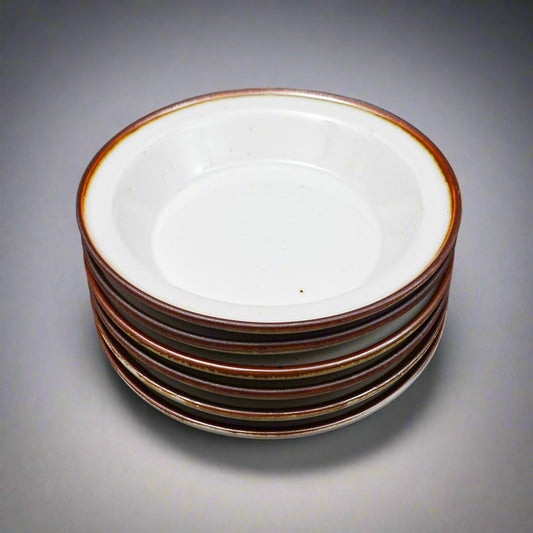 Dansk Denmark Niels Refsgaard Brown Mist 6.25" Fruit Dessert Sauce Bowl Set Of 6