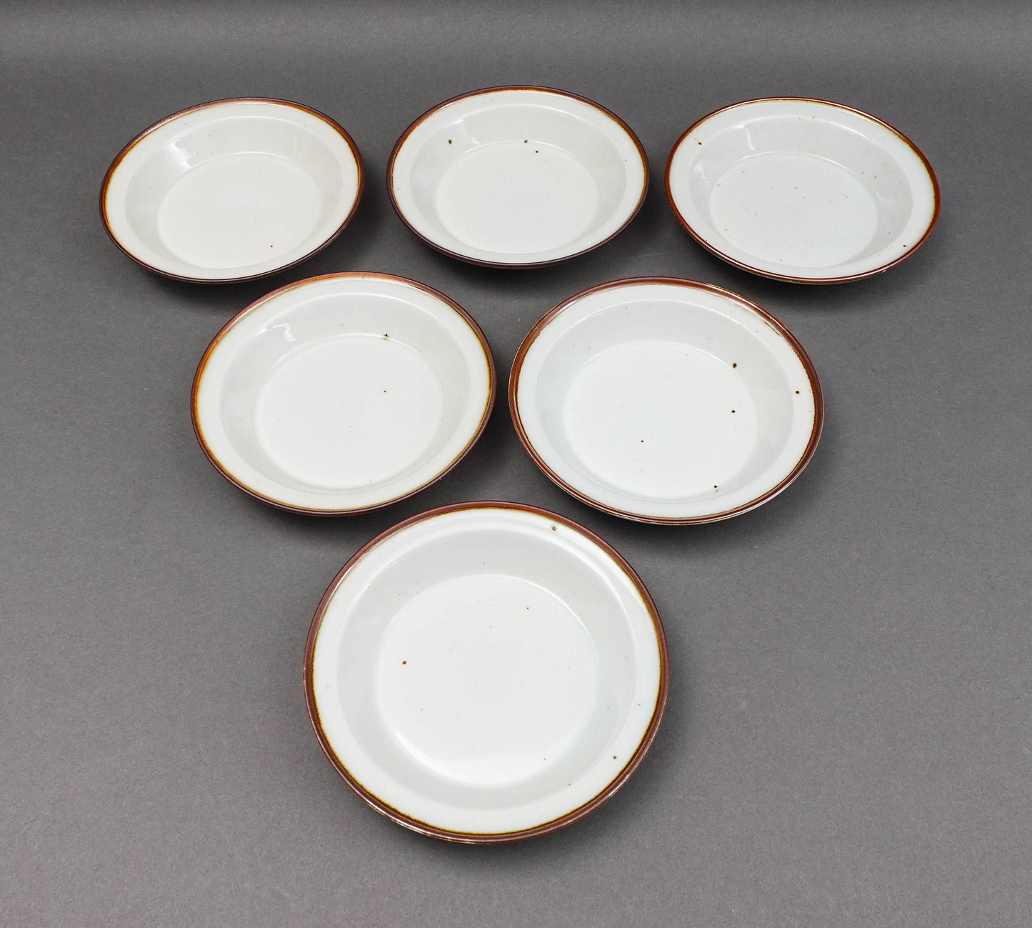 Dansk Denmark Niels Refsgaard Brown Mist 6.25" Fruit Dessert Sauce Bowl Set Of 6