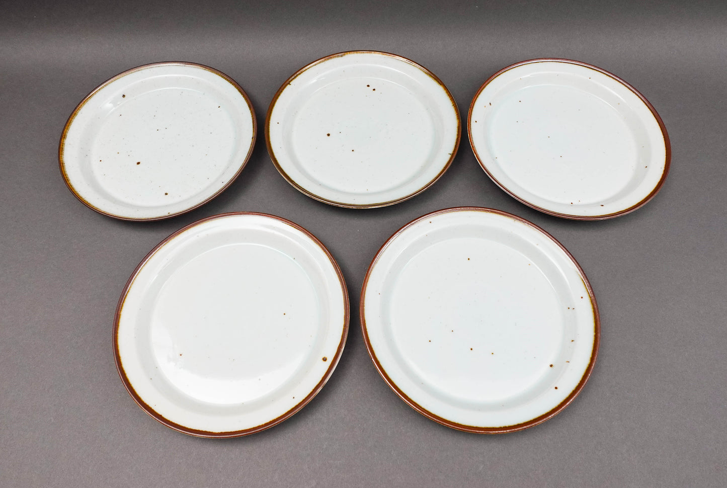 Dansk Niels Refsgaard Denmark Brown Mist Stoneware Salad Plate Set Of 5