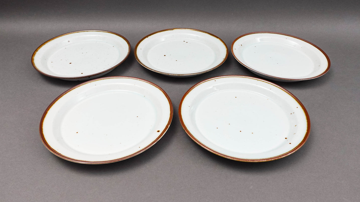 Dansk Niels Refsgaard Denmark Brown Mist Stoneware Salad Plate Set Of 5