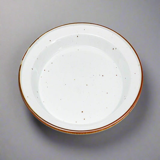 Dansk Denmark Niels Refsgaard Brown Mist 13" Deep Round Bowl Platter Pie Dish