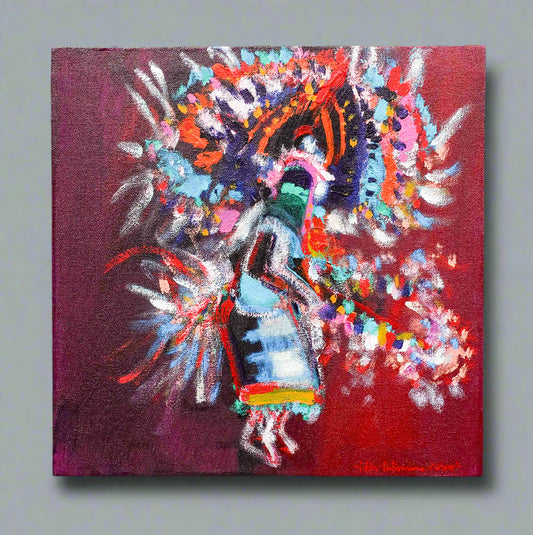 Pablo Antonio Milan (American, 1961-2017) Kachina Dancer Oil On Canvas Painting